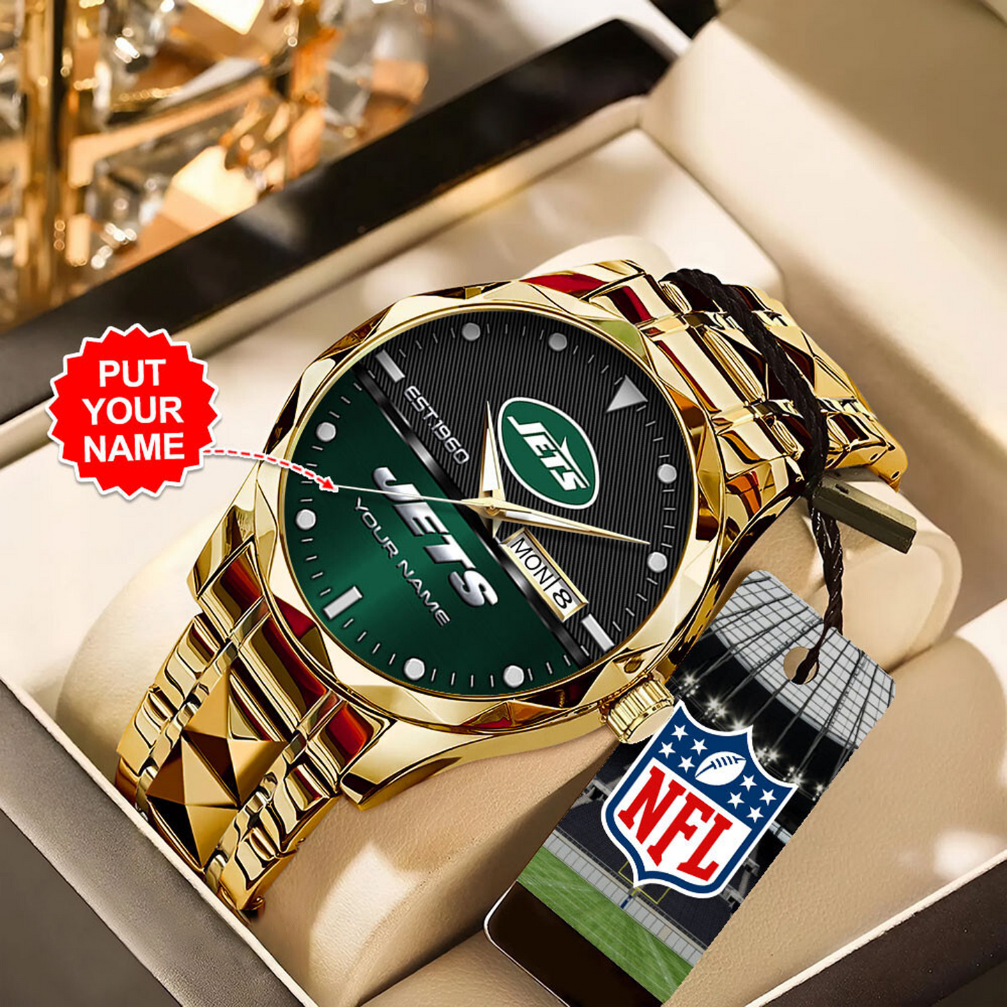 NYJ x NFL Alloy Luxury Quartz Watch DATND TANTD