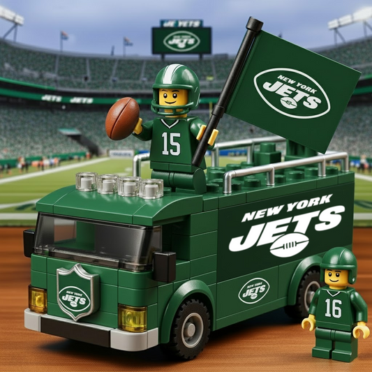 NYJ x NFL Building Blocks Bus Toy Set DatND DVT