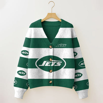 NYJ x NFL Cardigan Sweatshirt With Button  DatND DVT