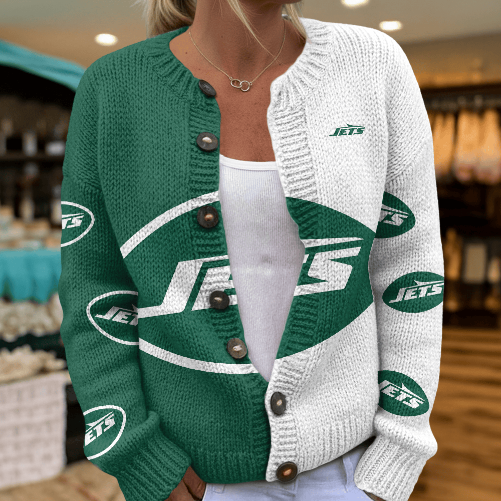 NYJ x NFL Cardigan Sweatshirt With Button v1  DatND DVT