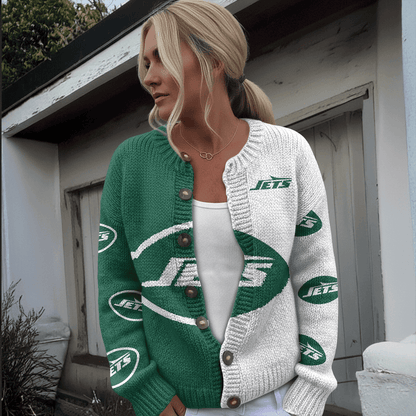 NYJ x NFL Cardigan Sweatshirt With Button v1  DatND DVT