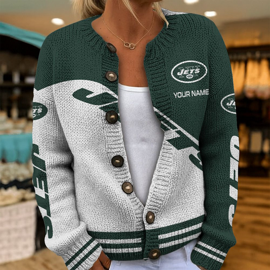 NYJ x NFL Knitted Cardigan DATND TANTD