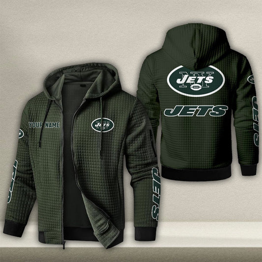 NYJ x NFL Quilted Zip Hoodie DatND DVT