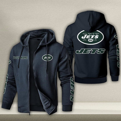 NYJ x NFL Quilted Zip Hoodie DatND DVT