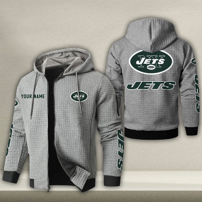 NYJ x NFL Quilted Zip Hoodie DatND DVT