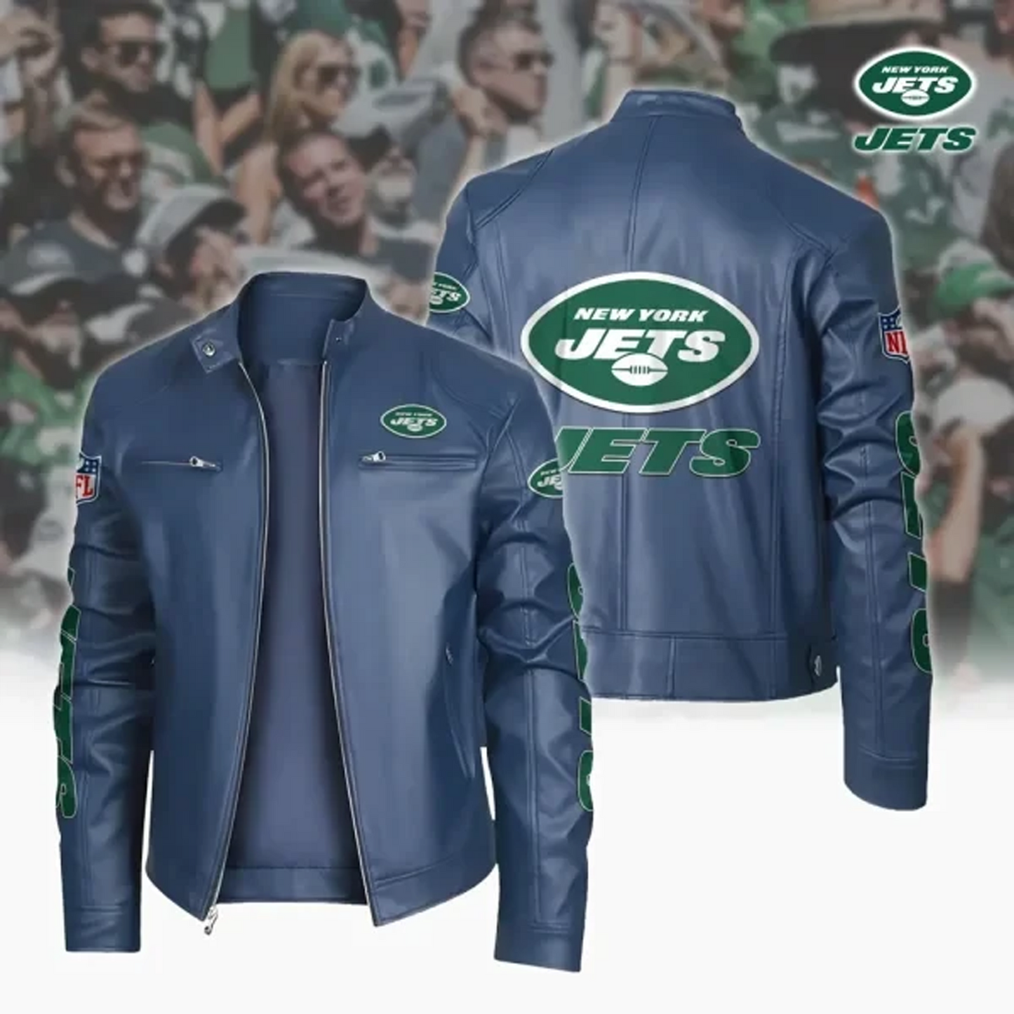 NYJ x NFL Sport Leather Jacket DATND TANTD