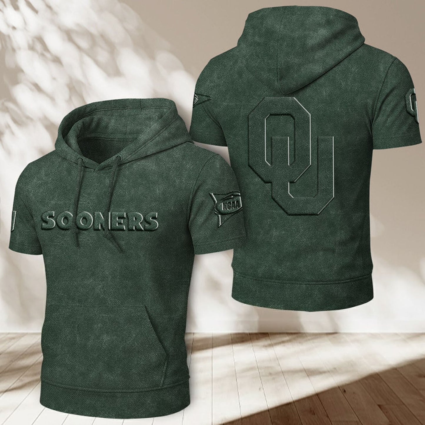 OU x NCAA Half Sleeve Hoodie T-Shirt DatND ThuongNH
