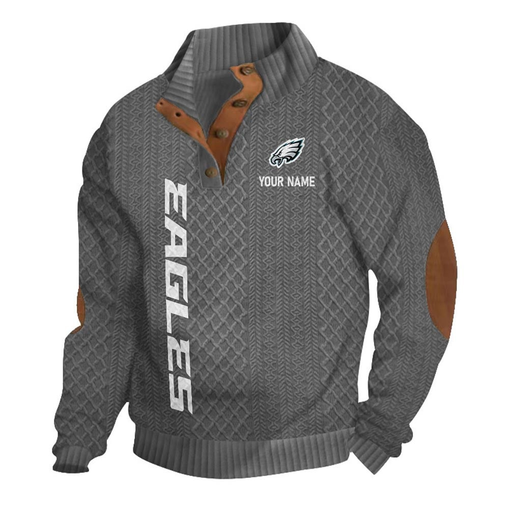 PE NFL Basic Knitted Stand Collar Sweatshirt DDT CTND