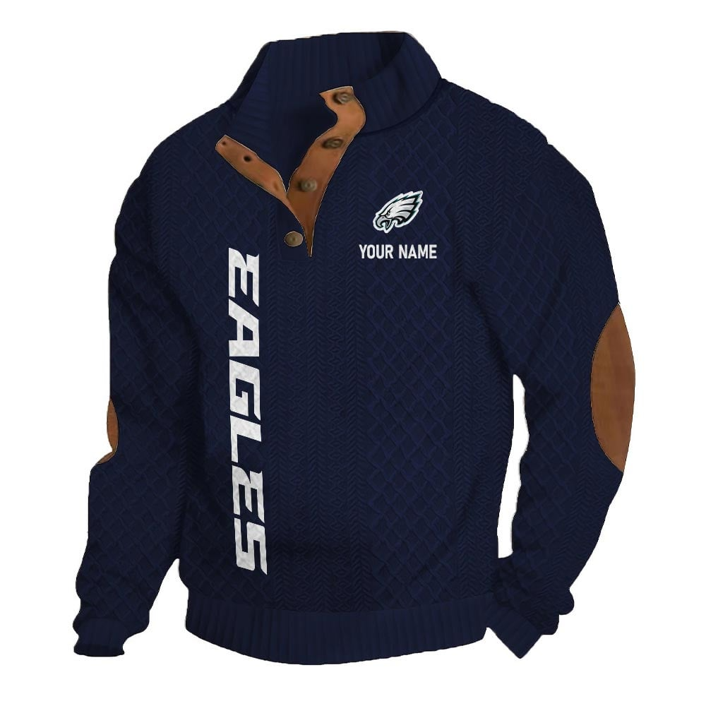 PE NFL Basic Knitted Stand Collar Sweatshirt DDT CTND