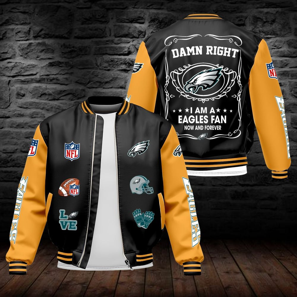 PE NFL Premium Leather Bomber Jacket DDT HLPHUONG