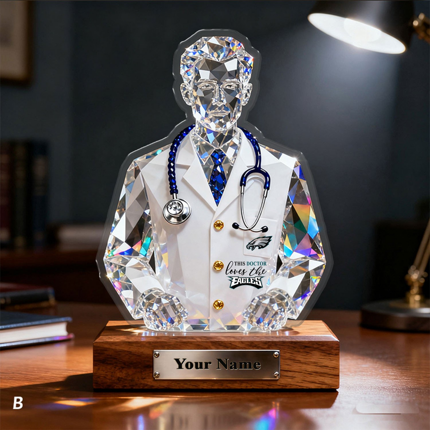 PE Premium NFL Doctor Crystal Style Desktop Ornament DDT 101125 HLPHUONG