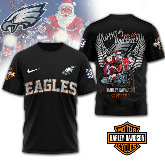 PE Premium NFL Harley-Davidson Santa Claus 3D Shirt DDT NTL