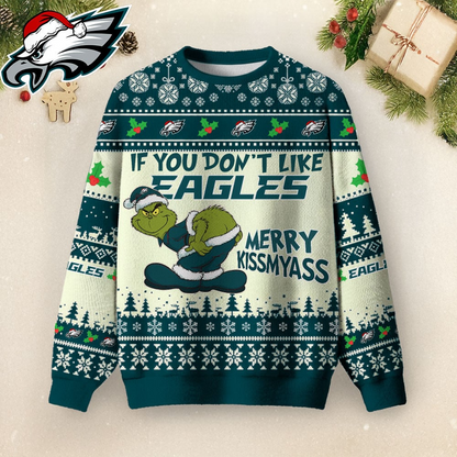 PE Premium NFL Merry Kissmyass Ugly Sweater DDT CTND