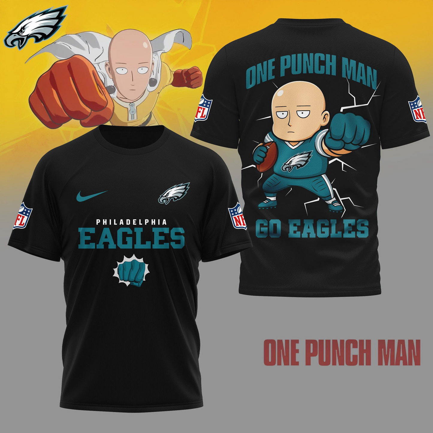 PE Premium NFL One Punch Man Fan 3D Shirt DDT NTL