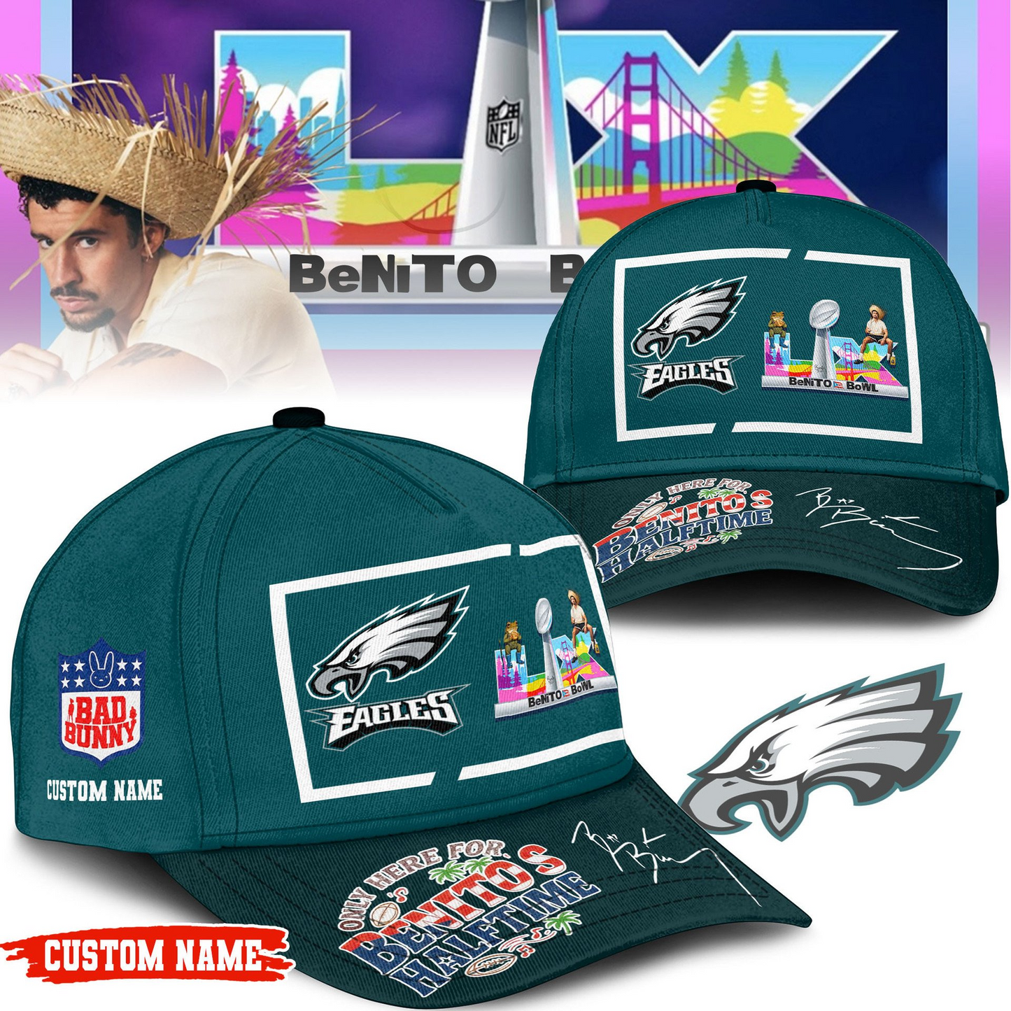 PE Premium NFL Only Here For Benitos Halftime Cap DDT HLPHUONG