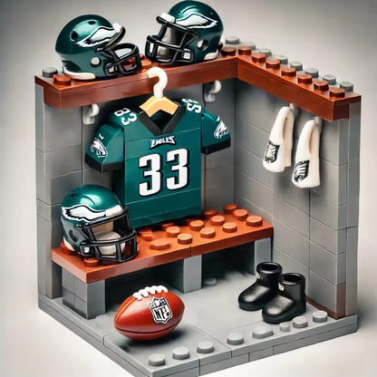 NFL Teams Custom Building Blocks Creative Peripheral Gift Model Toy Mini Changing Room Professional Football League Teams DDT CTND