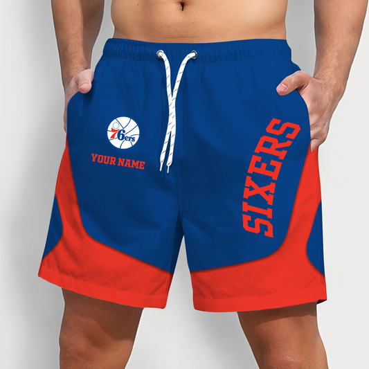 PHI x NBA Team Special Short Pants For Men Custom Name Gifts DATND TANTD