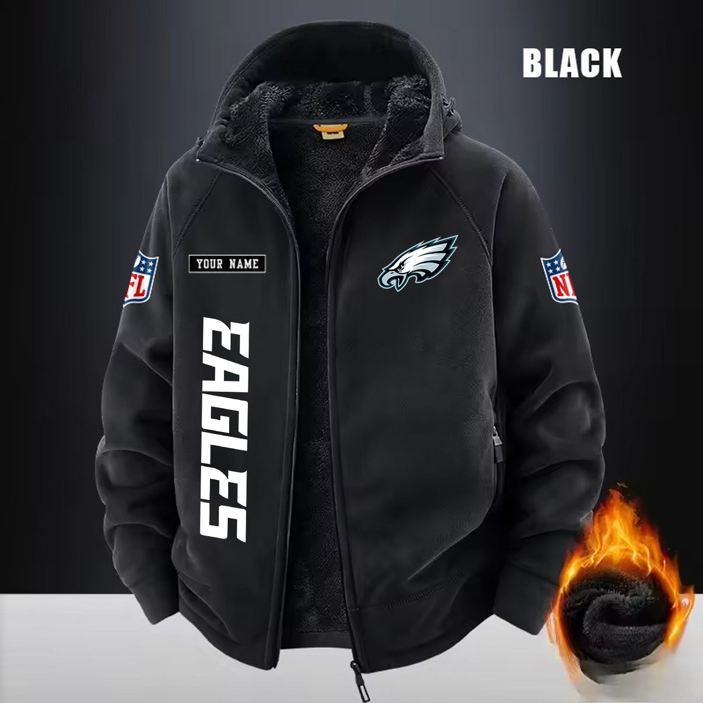 PHI x NFL 3D Half-zip Hoodie DATND TANTD