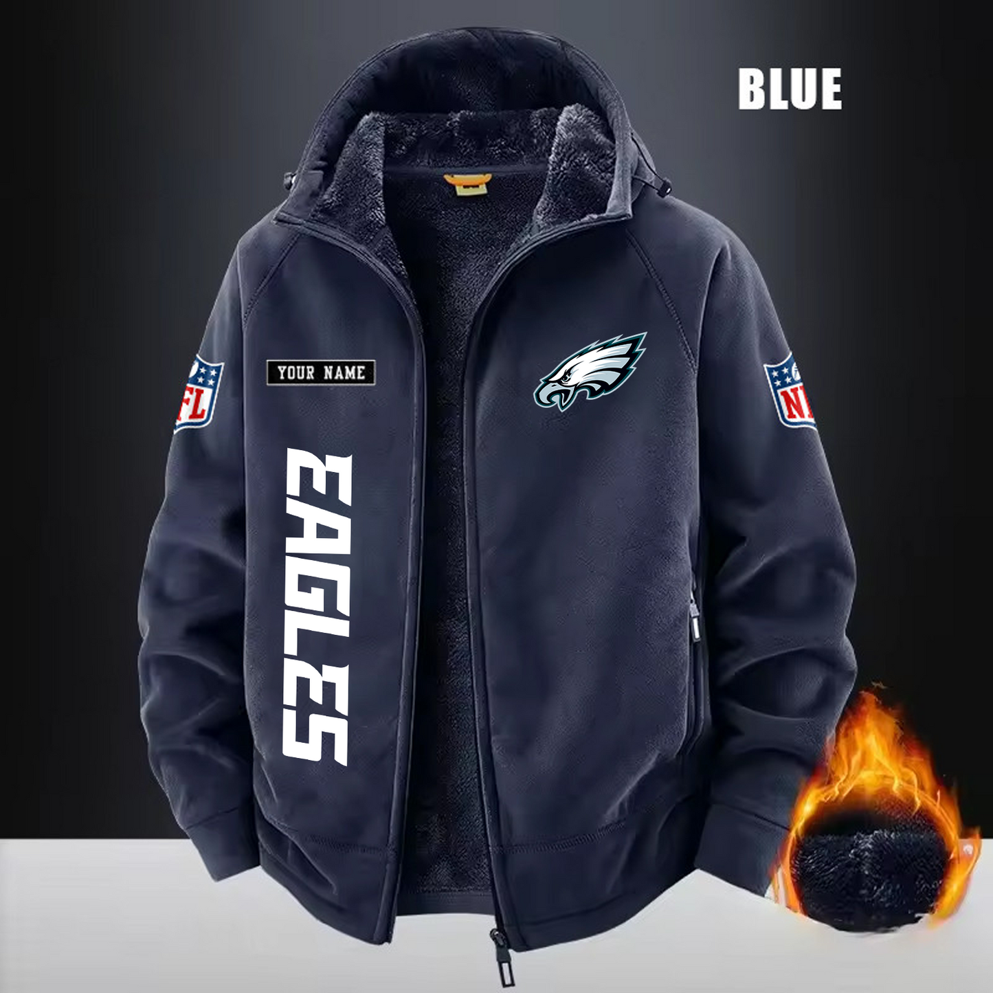 PHI x NFL 3D Half-zip Hoodie DATND TANTD