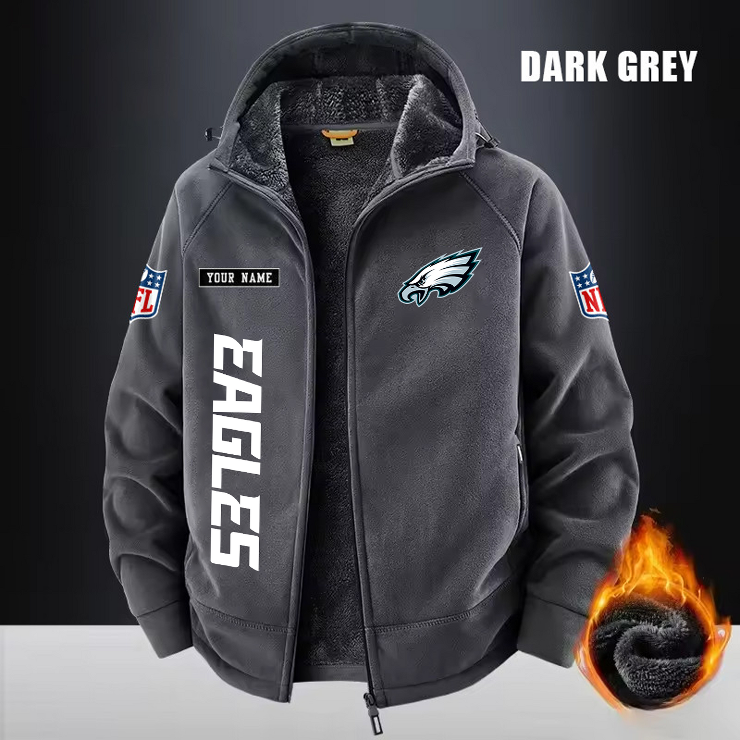 PHI x NFL 3D Half-zip Hoodie DATND TANTD
