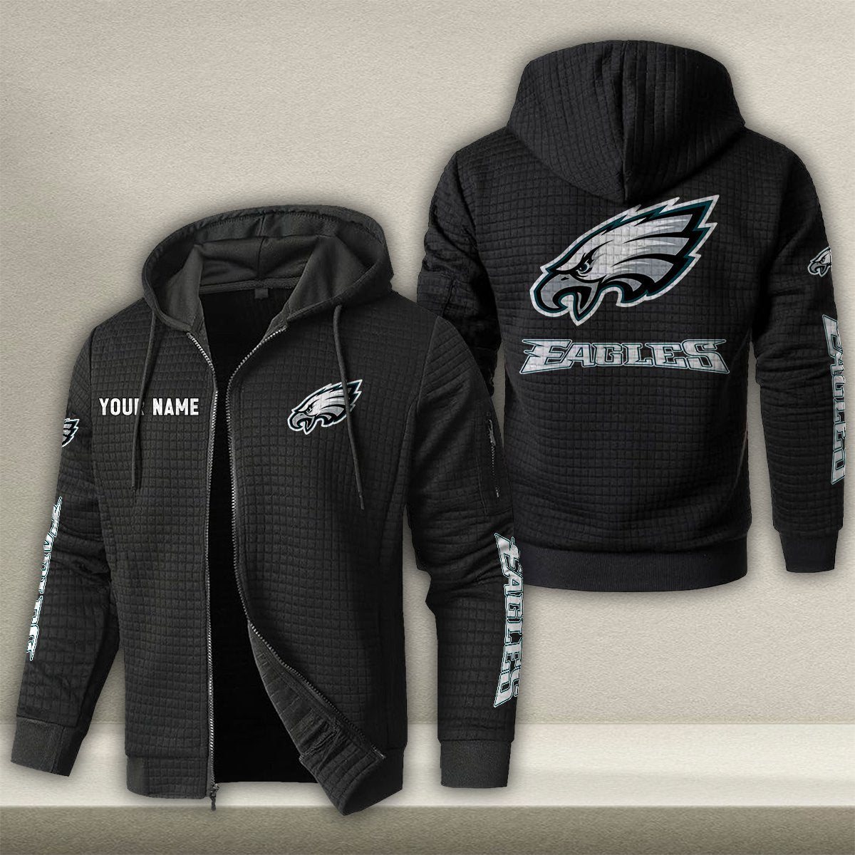 PHI x NFL Quilted Zip Hoodie DatND DVT