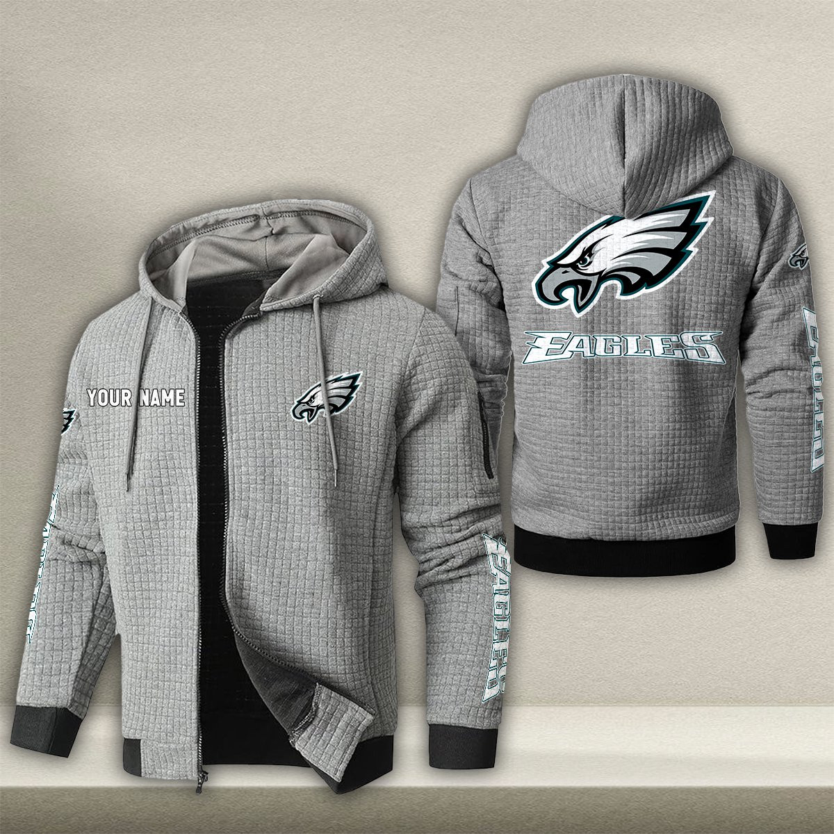 PHI x NFL Quilted Zip Hoodie DatND DVT