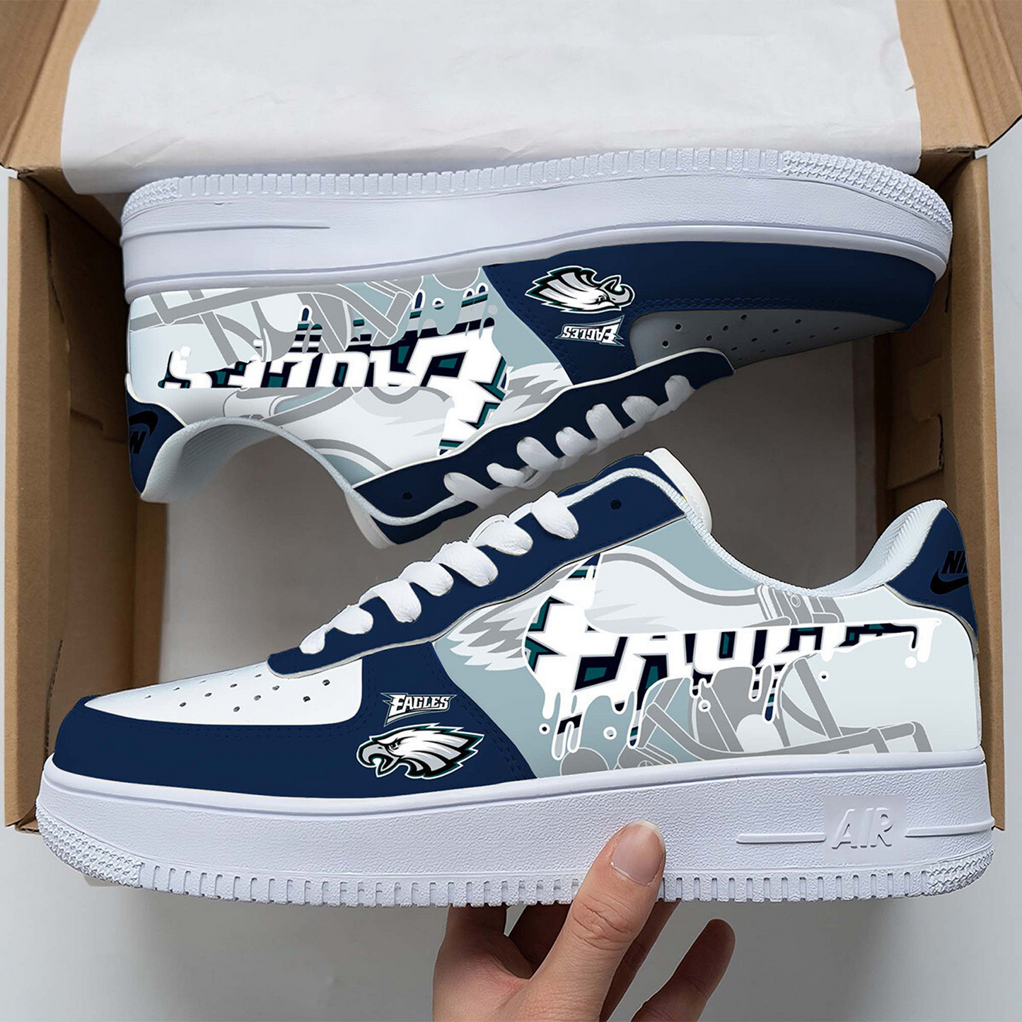 PHI x NFL Team Logo Fan Air Force 1 Shoes DATND TANTD
