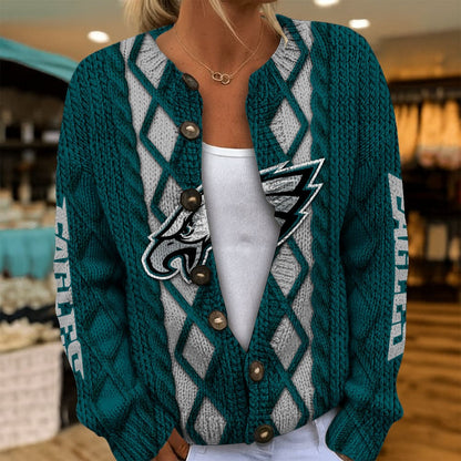 PHI x NFL Women's Cardigan Sweater DatND DVT