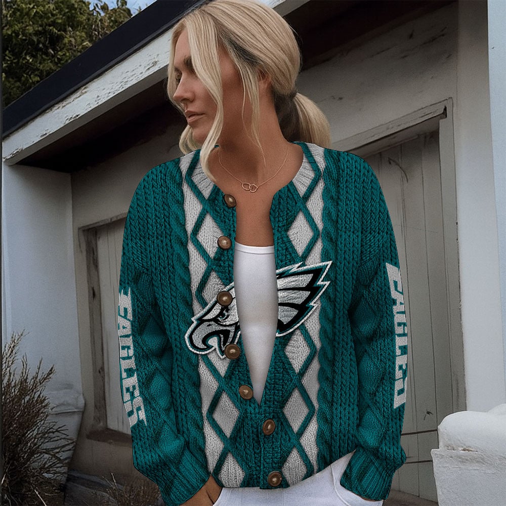 PHI x NFL Women's Cardigan Sweater DatND DVT