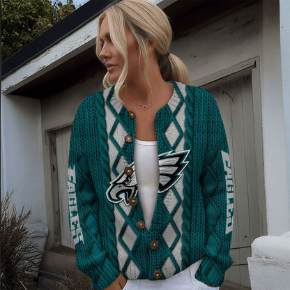 PHI x NFL Women's Cardigan Sweater DatND DVT