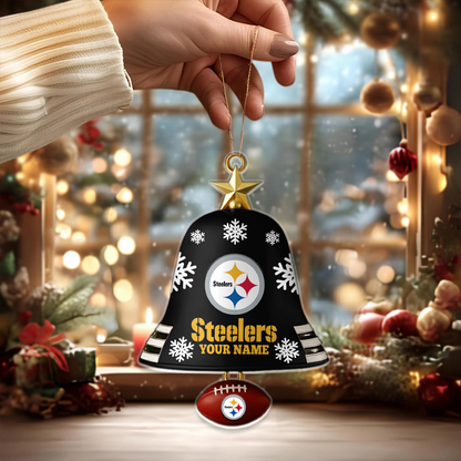PIT x NFL Christmas Bell Ornament Custom Any Name DatND DVT