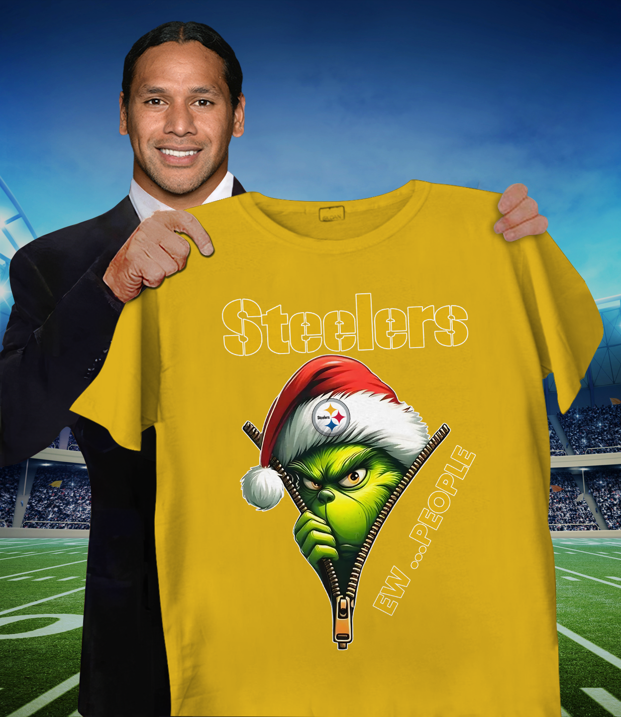 PIT x NFL Christmas T-Shirt DATND TANTD 151125