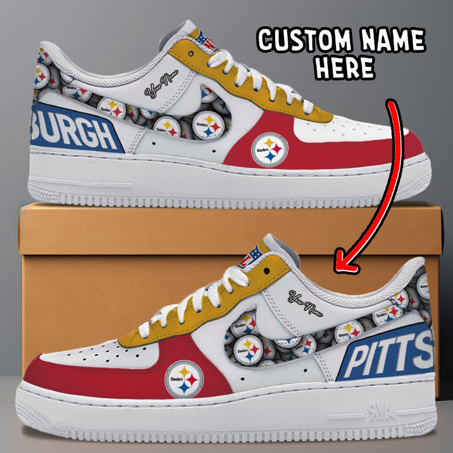 PIT x NFL Trending Air Force 1 Personalized DATND TANTD