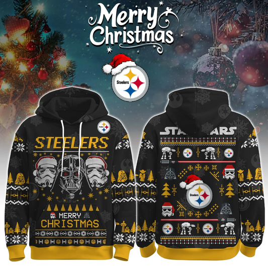 PIT x NFL Unisex Merry Christmas The Force Edition Hoodie DATND TANTD