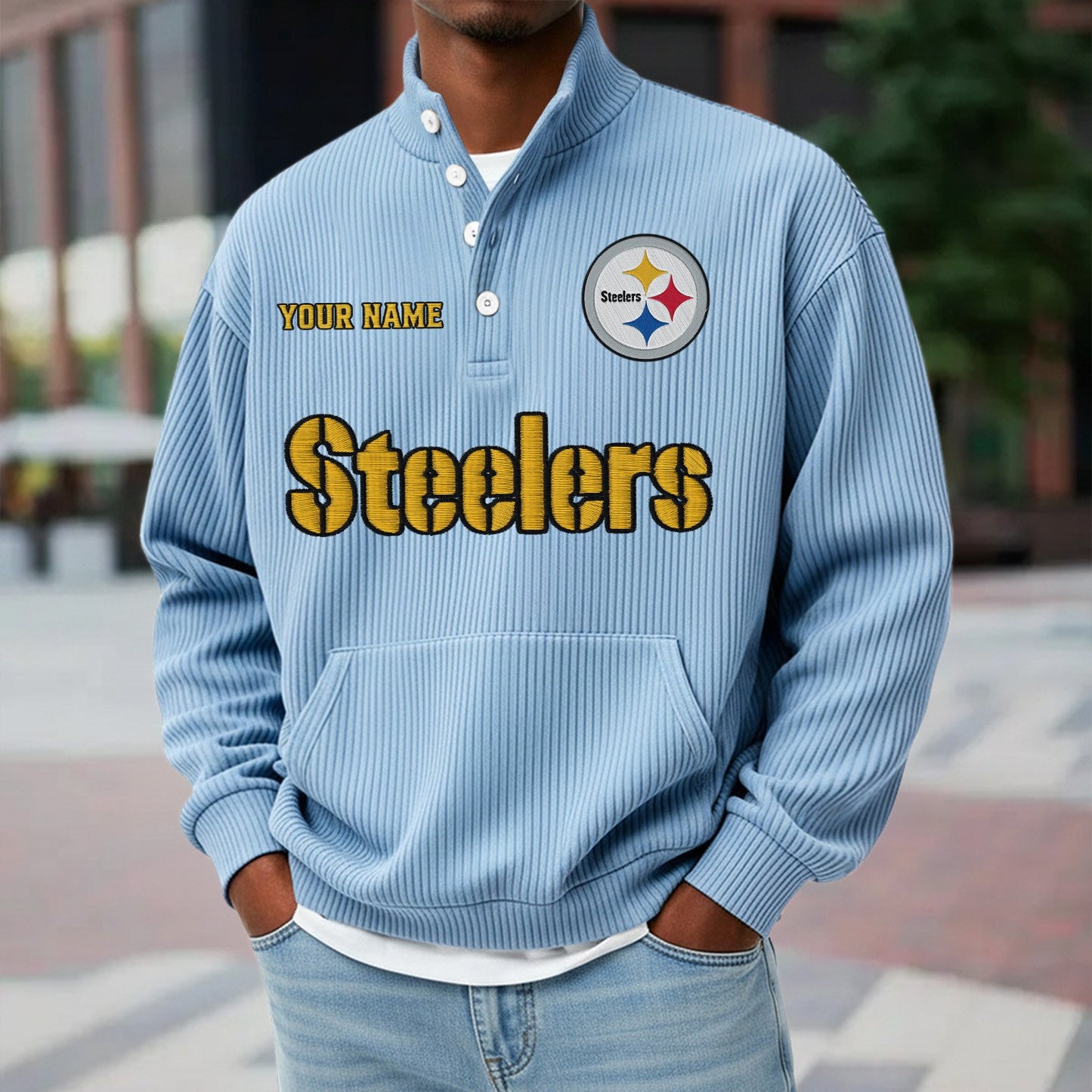 PIT x NFL Waffle High Neck Long Sleeved Sweatshirt DATND TANTD 221125