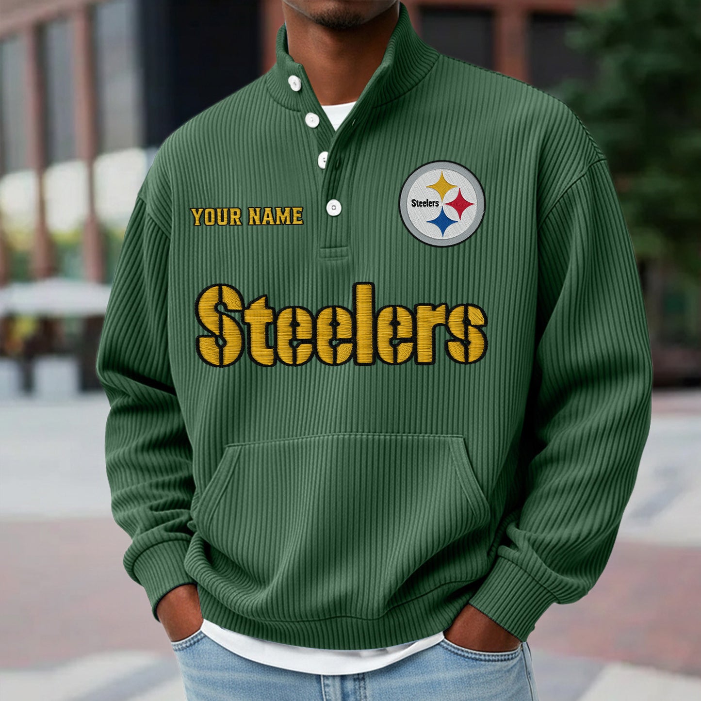 PIT x NFL Waffle High Neck Long Sleeved Sweatshirt DATND TANTD 221125