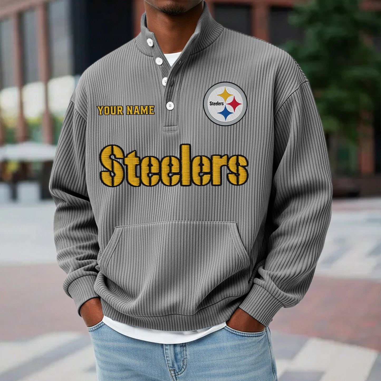 PIT x NFL Waffle High Neck Long Sleeved Sweatshirt DATND TANTD 221125