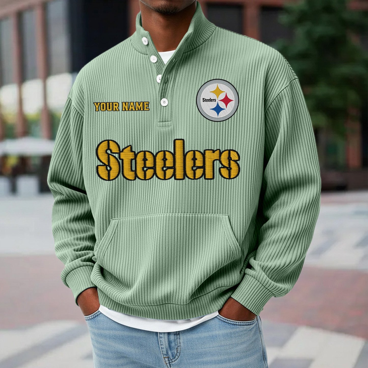 PIT x NFL Waffle High Neck Long Sleeved Sweatshirt DATND TANTD 221125