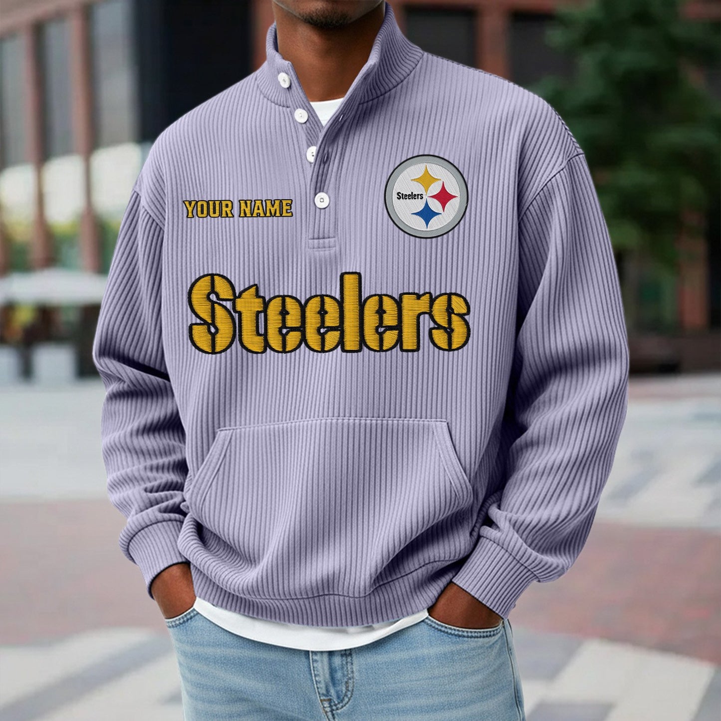 PIT x NFL Waffle High Neck Long Sleeved Sweatshirt DATND TANTD 221125