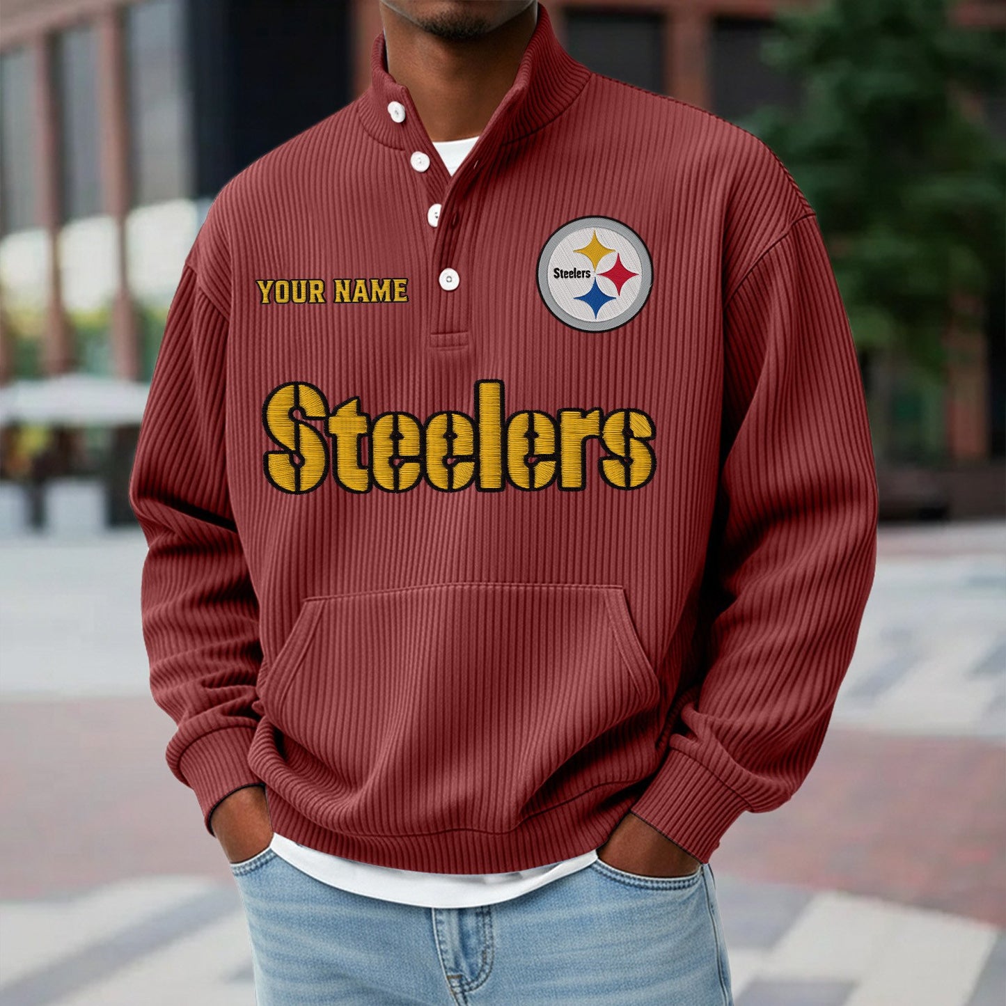 PIT x NFL Waffle High Neck Long Sleeved Sweatshirt DATND TANTD 221125