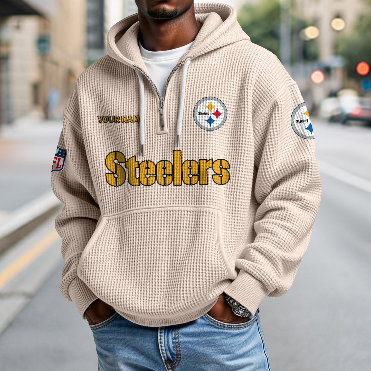 PIT x NFL Waffle Hoodie DatND DVT