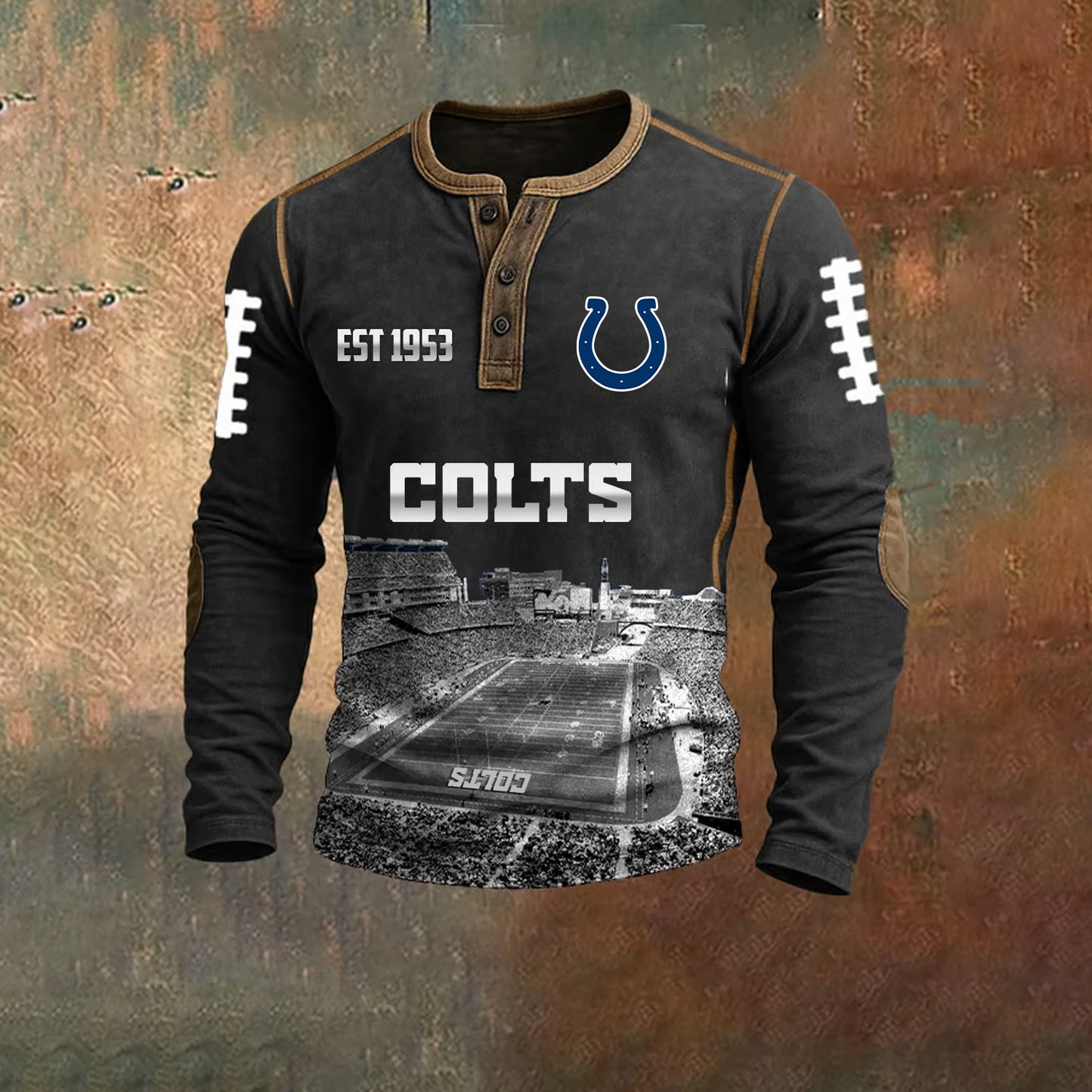 PREMIUM NFL IND X 2025 Heritage Henley Long Sleeve SHIRT NDT TDT 25