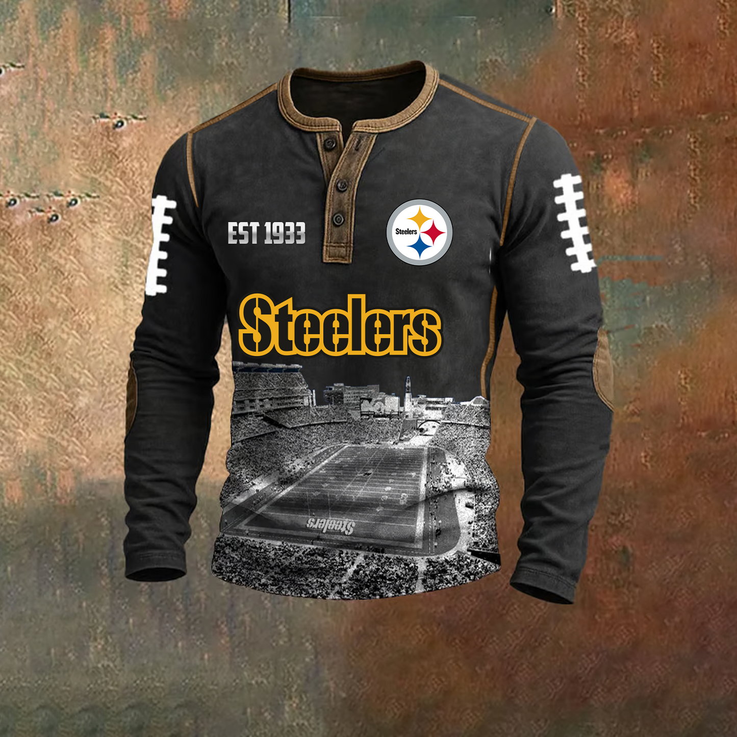 PREMIUM NFL PIT X 2025 Heritage Henley Long Sleeve SHIRT NDT TDT 25