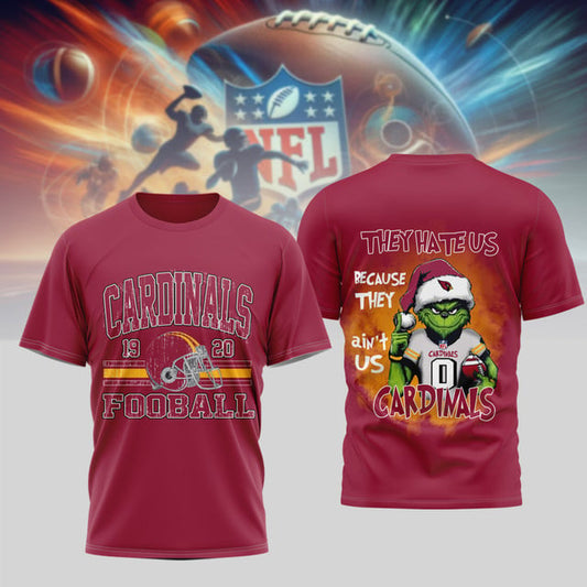 PREMIUM NFL X ARI GRINCH 3D SHIRT NDT NHM