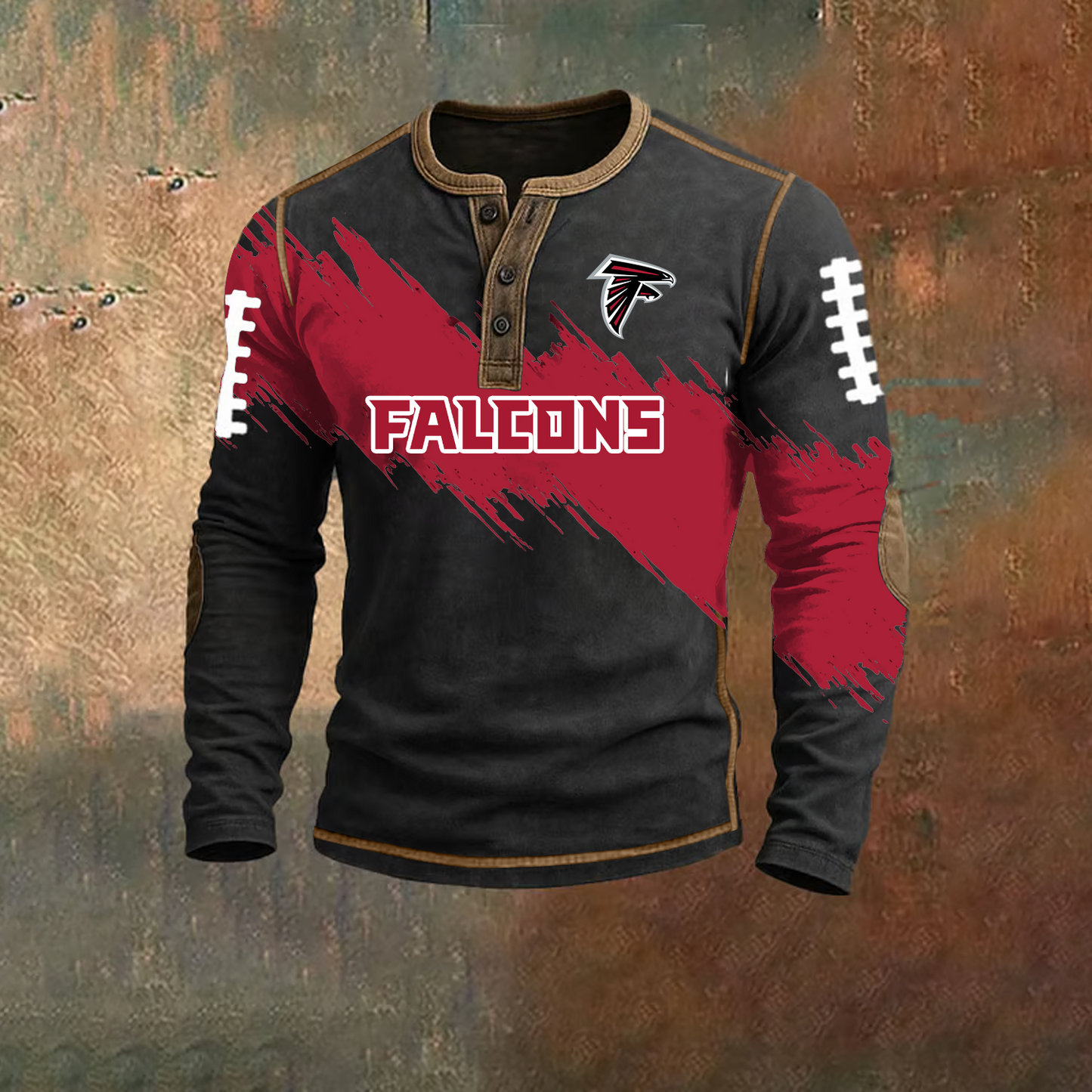 PREMIUM NFL X ATL HENLEY LONG SLEEVE OUTFIT SHIRT NDT TDT