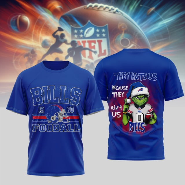 PREMIUM NFL X BILL GRINCH 3D SHIRT NDT NHM