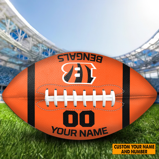 PREMIUM NFL X CIN Personalized Rugby Ball For Fan - Limited Edition NDT TDT