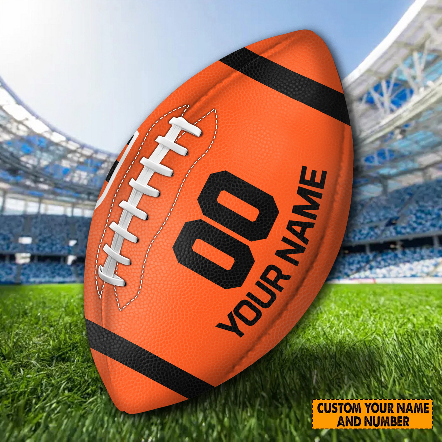 PREMIUM NFL X CIN Personalized Rugby Ball For Fan - Limited Edition NDT TDT