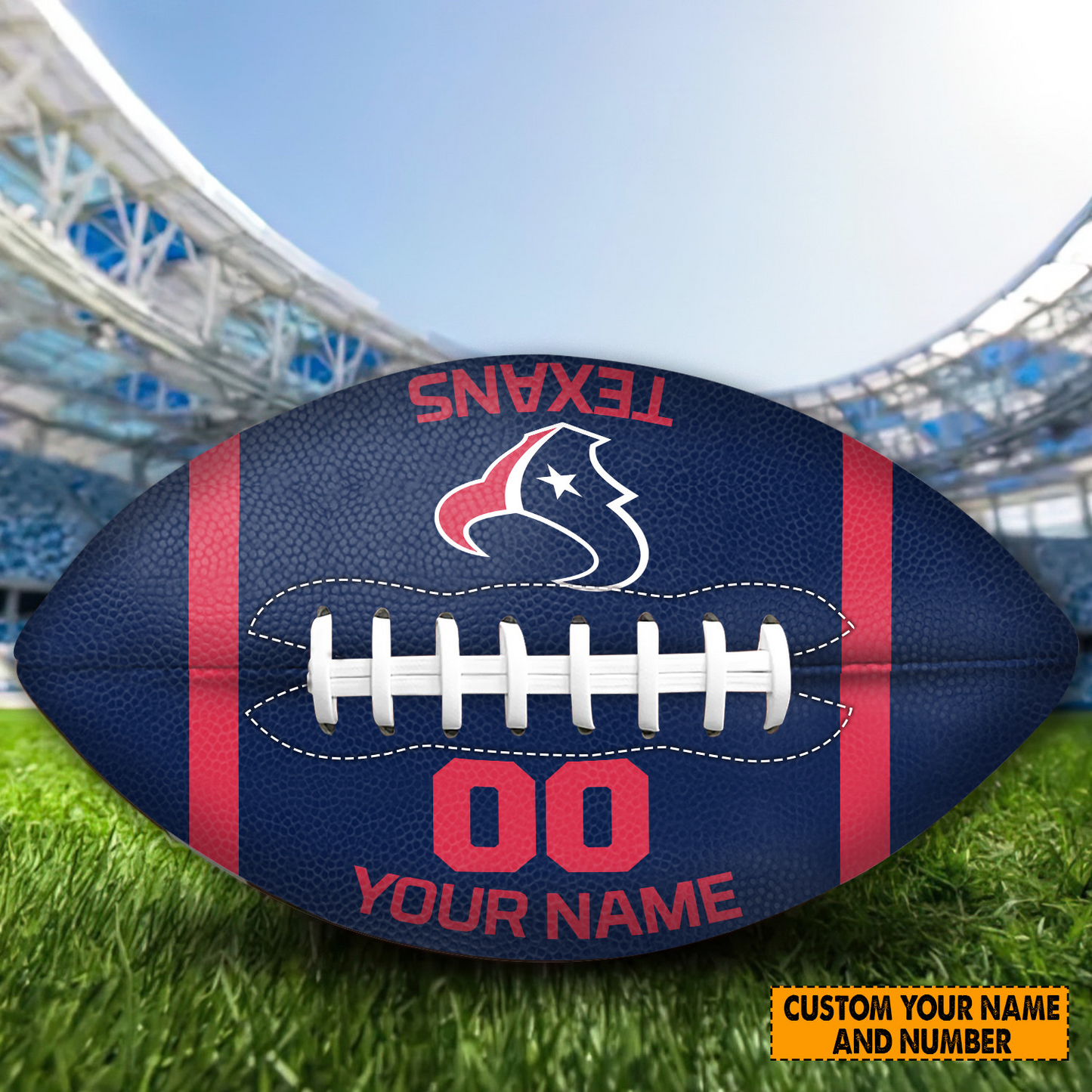 PREMIUM NFL X HOU Personalized Rugby Ball For Fan - Limited Edition NDT TDT