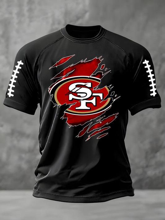 PREMIUM NFL X SF Freedom American Flag Print Casual T-Shirt NDT HLP